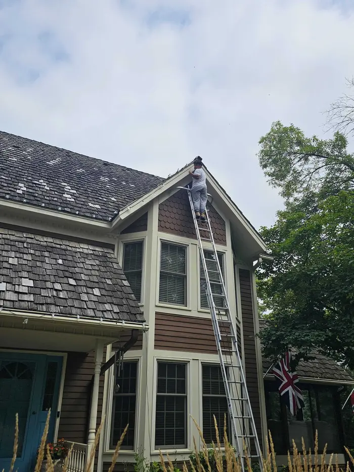Christmas light installation project in Shorewood, MN